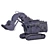 Cat 6090 FS Hydraulic Excavator 3D model small image 5