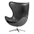 Elegant Ergonomic Egg Chair 3D model small image 1