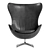 Elegant Ergonomic Egg Chair 3D model small image 2