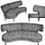 Elegant Drop 20 Sofa by Roberto Lazzeroni 3D model small image 2