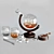 Worldly Whiskey Decanter Set 3D model small image 1
