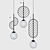 Leaf Pendant Light with Globe Shade 3D model small image 10