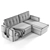 Modern Loko Corner Sofa 3D model small image 3