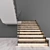 Sleek Glass U Staircase 3D model small image 2