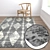 Luxury Carpet Set: High-Quality Textures - 3 Designs, Multiple Uses 3D model small image 5