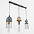 Modern Pendant Light | Adjustable Height | Metallic White | Pleiades AB C 3D model small image 1