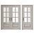 Elegant Classic Interior Doors: Solid Wood, MDF, Enamel Finish & Glass 3D model small image 1