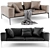 Flexform Lifesteel 2-Seater Sofa 3D model small image 1