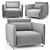 Vision Cord Armchair - Softline Collection 3D model small image 1