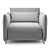 Vision Cord Armchair - Softline Collection 3D model small image 2