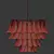 Murano Glass Vetro Chandelier 3D model small image 2