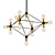 Elegant Gold MODO Chandelier 3D model small image 1