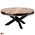 Ethnic Firewood Table: Stylish Wooden Dining Furniture 3D model small image 1