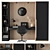 Elegant Black Wood Home Office 3D model small image 1