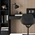 Elegant Black Wood Home Office 3D model small image 4