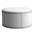 Elegant Velvet Ottoman Stool 3D model small image 3