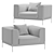 Elegance in Sandstone: LINLEY Savile Armchair 3D model small image 3