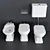 Efi Ceramic Toilet with Cistern 3D model small image 3