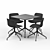 Modern Hay Table and Chair Set 3D model small image 2
