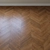 Upofloor Oak Parquet Board: French Chevron Design 3D model small image 3