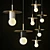 Marble & Brass Pendant Lamp 3D model small image 1