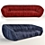 Elegance Draped Sofa 3D model small image 1