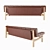 Modern Leather Sofa CB2 Drops 3D model small image 6