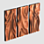 Exquisite Carved Wood Panels 3D model small image 1