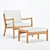 Vintage Danish Design: Senator & Puff Easy Chair Set 3D model small image 1