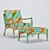 Vintage Danish Design: Senator & Puff Easy Chair Set 3D model small image 4