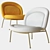 Sleek Honey Lounge Chair 3D model small image 2