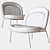 Sleek Honey Lounge Chair 3D model small image 3