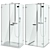 Modern Shower Enclosures & Doors: Radaway Arta Set 100 3D model small image 3