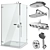 Modern Shower Enclosures & Doors: Radaway Arta Set 100 3D model small image 4