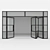 Premium Aluminum Door 9: Vray & Corona Renders 3D model small image 2