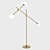 Modern Tilted Glass Floor Lamp 3D model small image 2