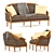 Elegant Victorian Sofa 3D model small image 1