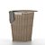 Wooden Texture Laundry Basket Model 3D model small image 3