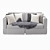 Modern Fabric Sofa: V-Ray/Corona, Realistic Design 3D model small image 3