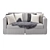 Modern Fabric Sofa: V-Ray/Corona, Realistic Design 3D model small image 7