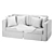 Modern Fabric Sofa: V-Ray/Corona, Realistic Design 3D model small image 10