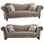 Elegant Vanna Brussel Tufted Sofa 3D model small image 1