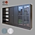 Sleek Glass Door Storage 3D model small image 1