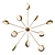 Contemporary LED Chandelier with Biconvex Disc Shades 3D model small image 4