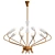 Vintage Italian Brass Chandelier 3D model small image 1