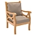 Rustic Wooden Outdoor Chair 3D model small image 1