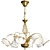 Modern Lightstar Esedra Chandelier: Height 740-1365mm, Diameter 870mm, 8 Lamps 3D model small image 1