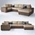 Born Hoff: Corner Sofa-Bed 3D model small image 1