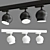 Sleek Ogle Ceiling Lamp 3D model small image 1