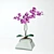 Elegant Orchid in Stylish Pot 3D model small image 4